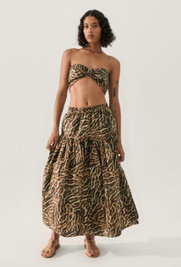 Silk Laundry - Cotton Silk 80s Skirt / Leopard