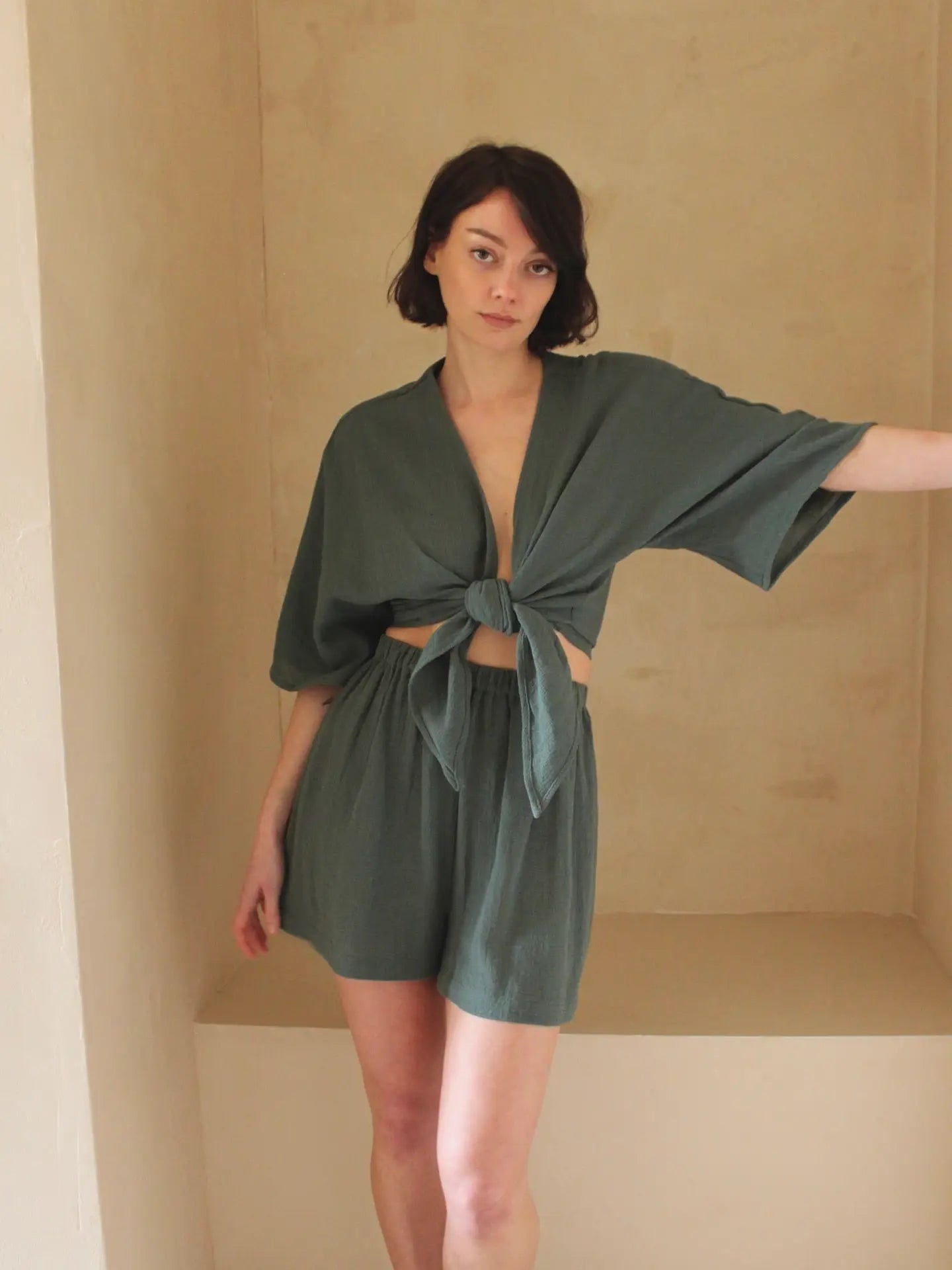 Na Nin - Chloe Waffled Cotton Short