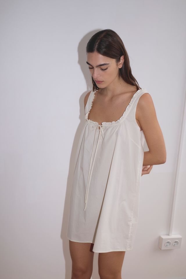 Deiji Studios - Button Frill Mini Dress