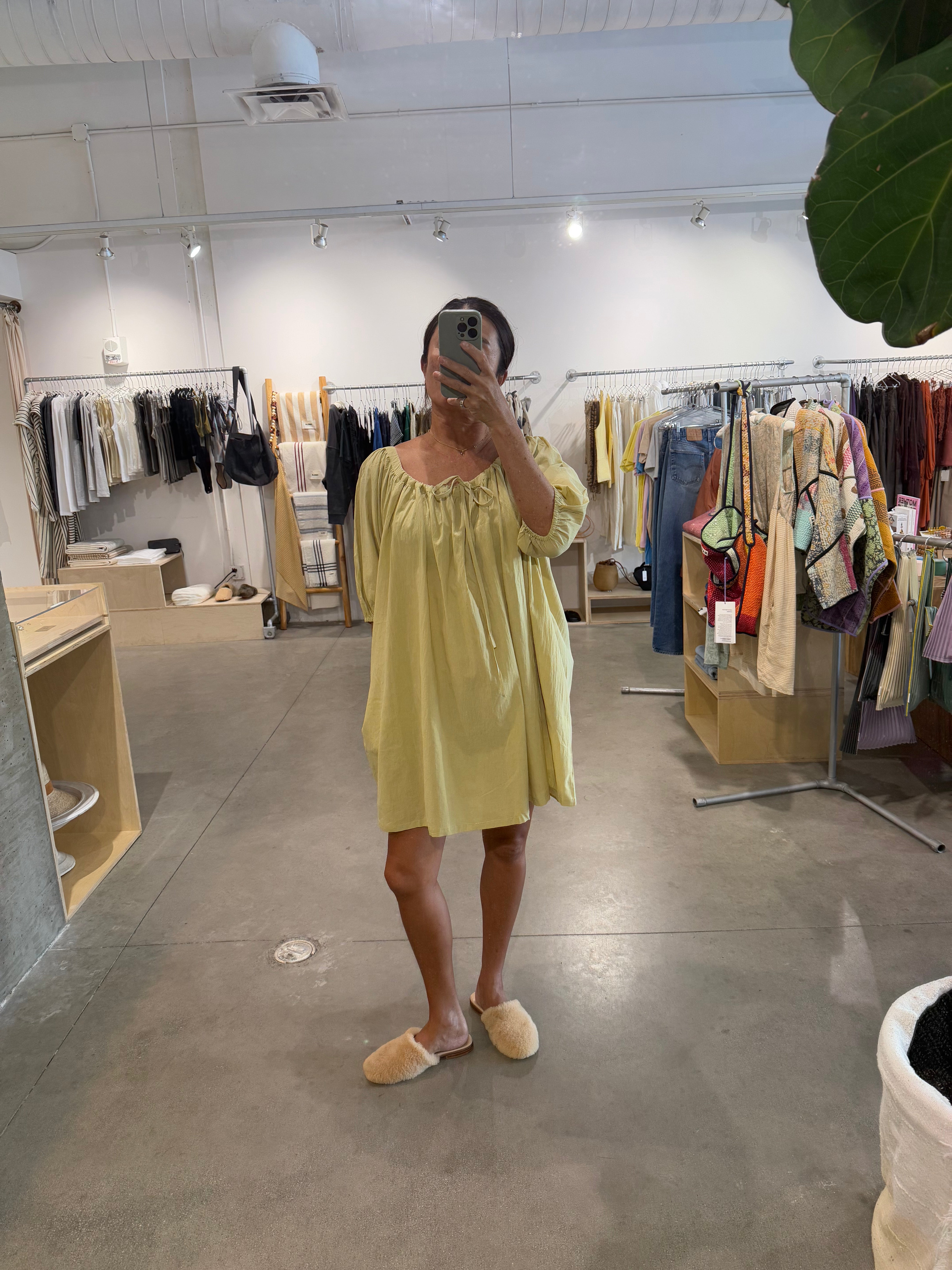 Here. - Puff Sleeve Mini Dress