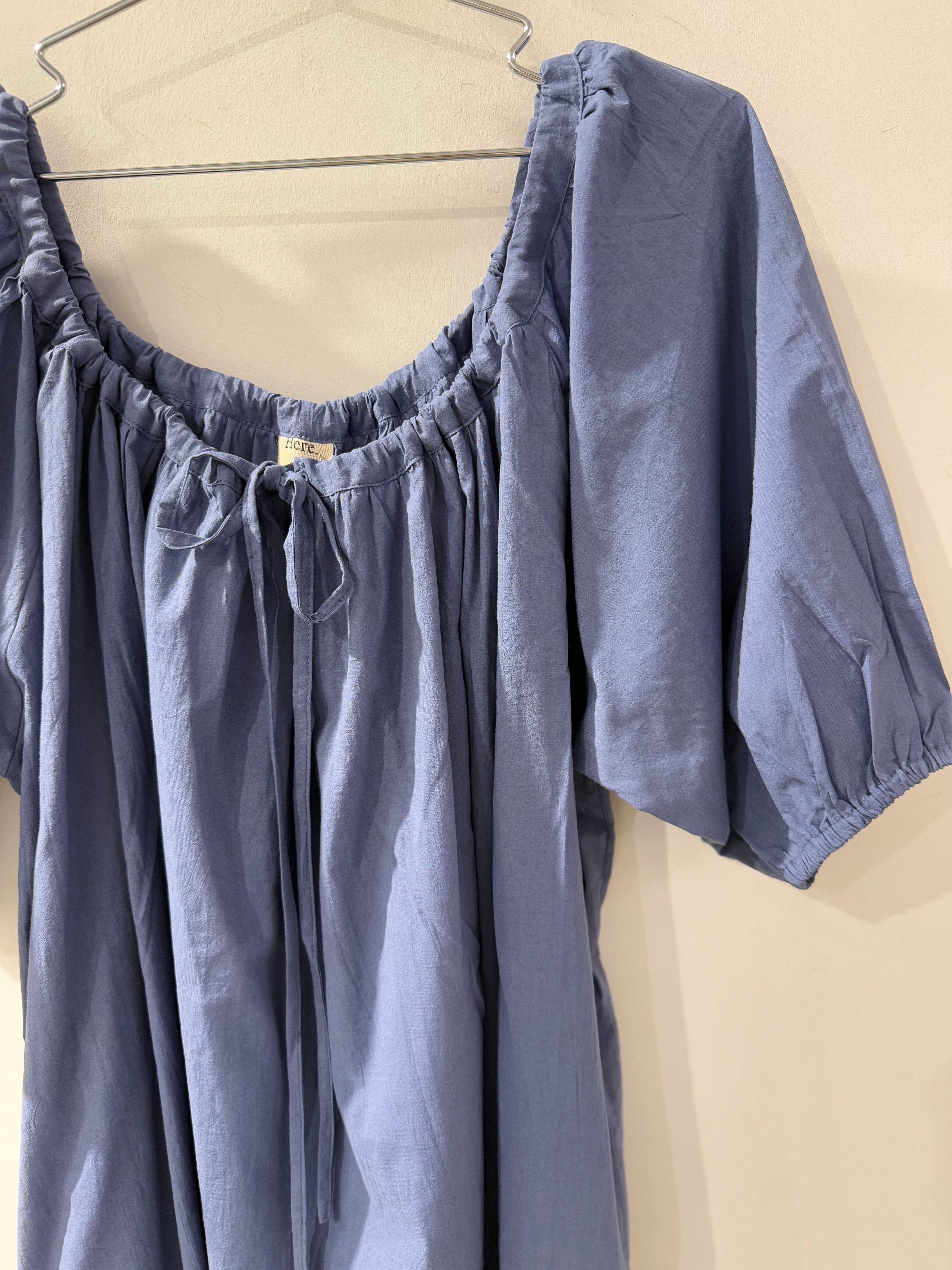Here. - Puff Sleeve Mini Dress