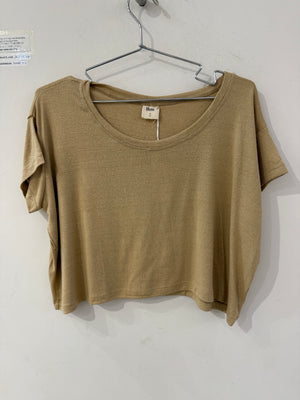 Here. - Raw Silk Crop Tee