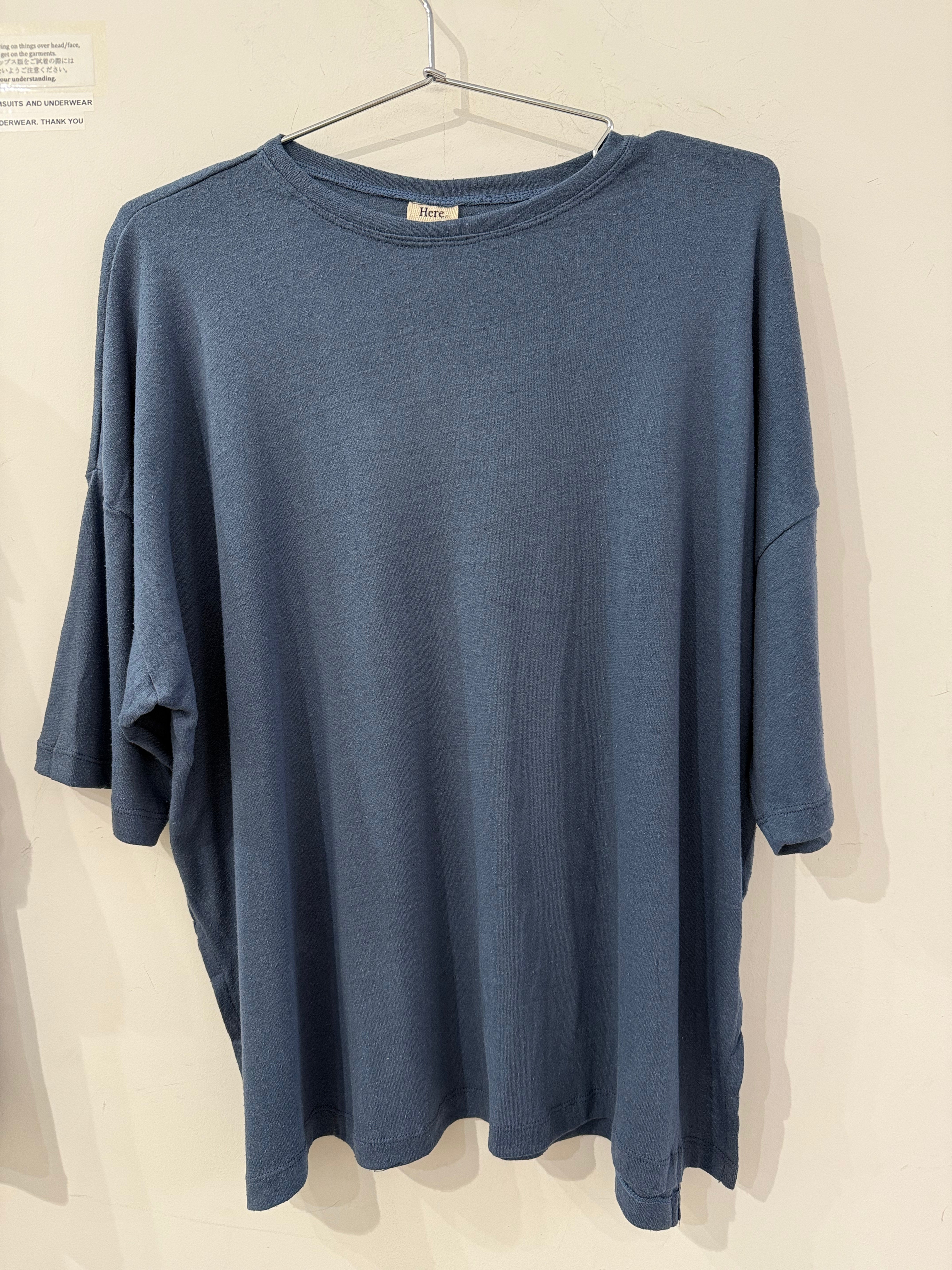 Here. - Raw Silk Oversized Tee