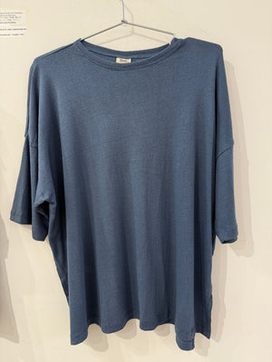 Here. - Raw Silk Oversized Tee