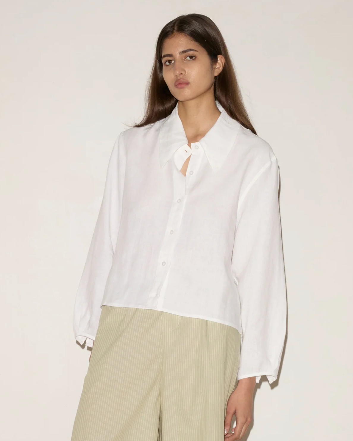Deiji Studios - Collar Point Shirt / White