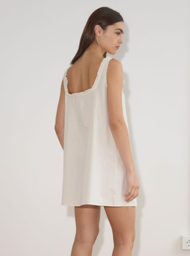 Deiji Studios - Button Frill Mini Dress