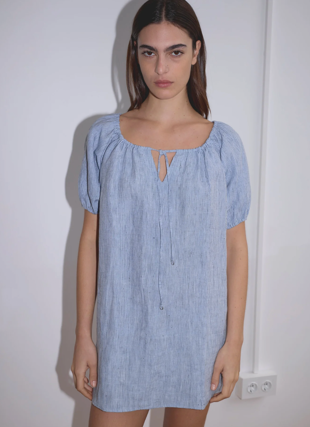 Deiji Studios - Smock Dress / Blue Stripe