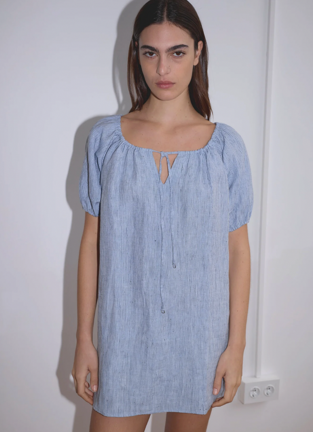 Deiji Studios - Smock Dress / Blue Stripe