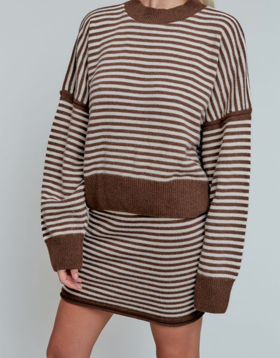 Acacia - Bea Skirt / Porcini Stripe