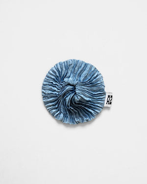 Azur - Plisse Satin Silk Scrunchies